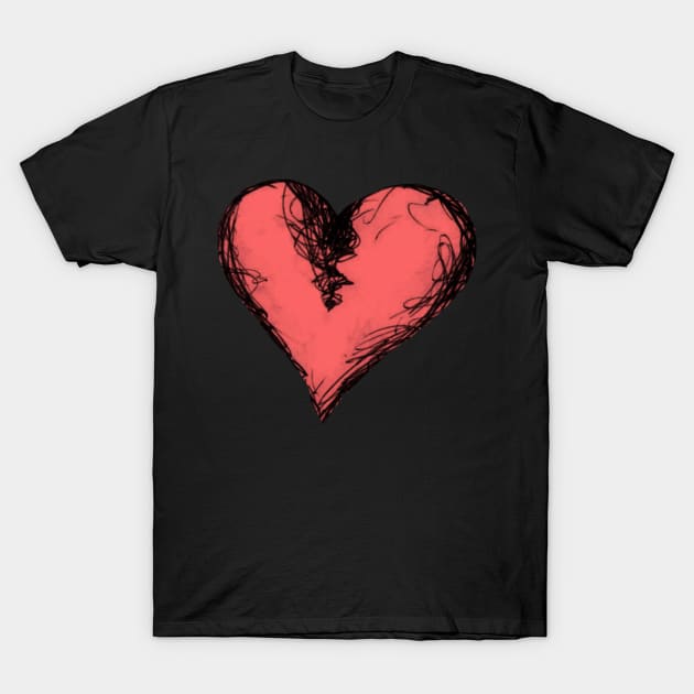 Wounded Heart T-Shirt by Mishi